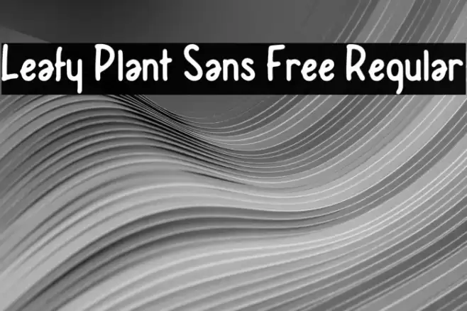 Leafy Plant Sans Free Regular Font examples