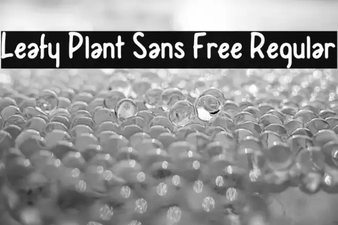 Leafy Plant Sans Free Regular Font examples