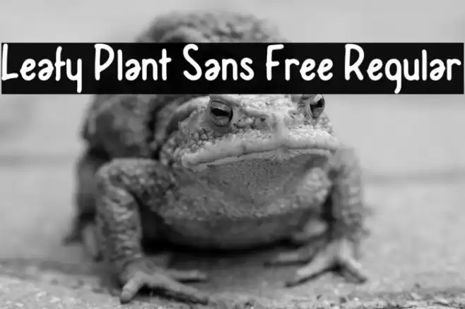 Leafy Plant Sans Free Regular Font examples
