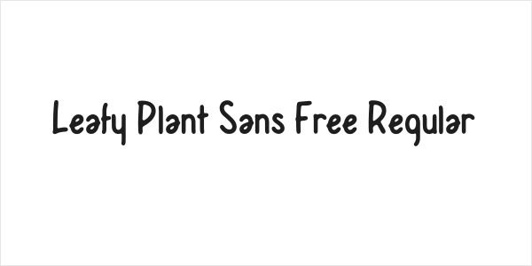 Leafy Plant Sans Free Regular Logo