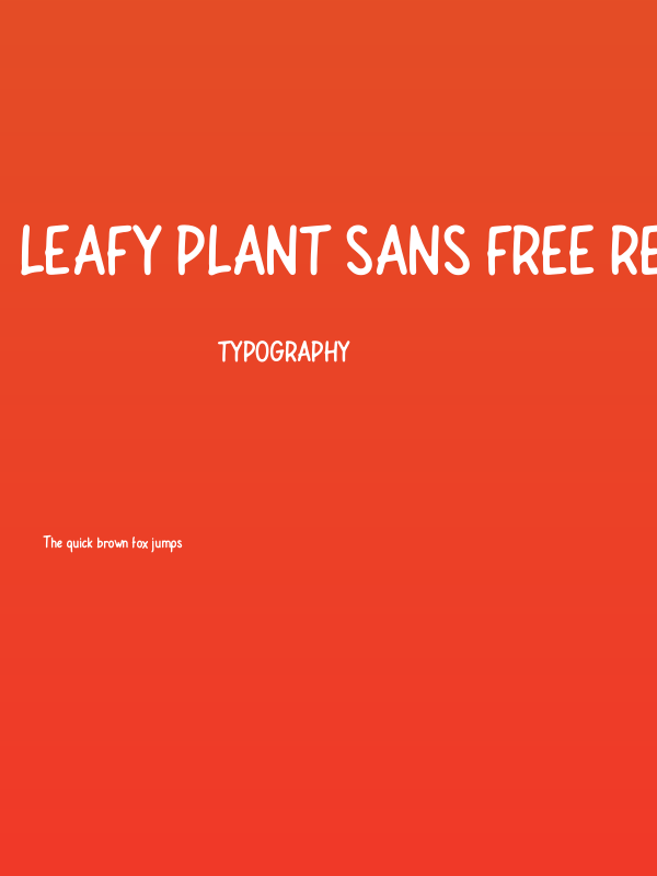 Leafy Plant Sans Free Regular Poster