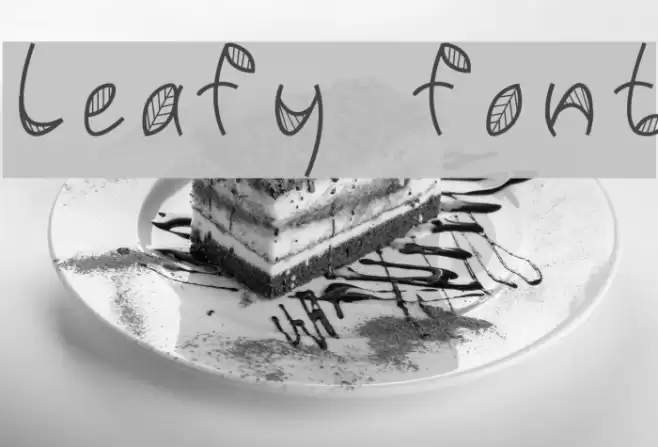 Leafy font Font examples