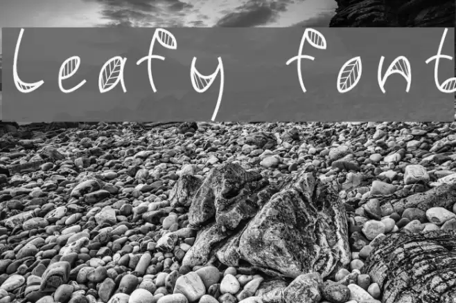 Leafy font Font examples