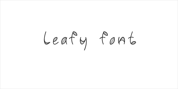 Leafy font Logo
