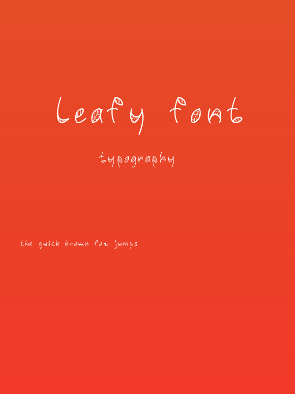Leafy font Poster