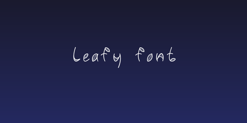 Leafy font Social Header