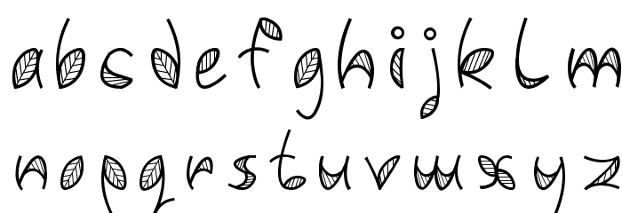 Leafy font Font LOWERCASE