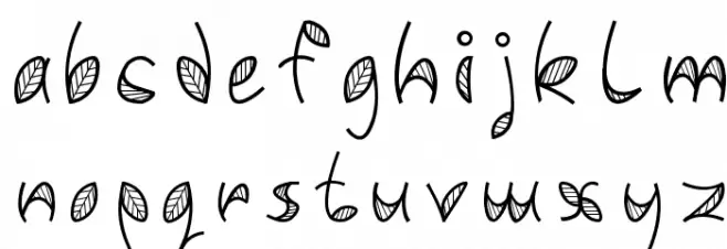 Leafy font 字体 小写