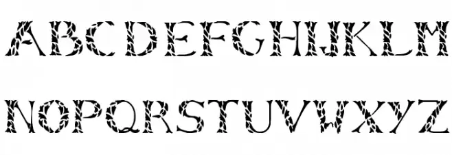 LeafyStencil Font LOWERCASE