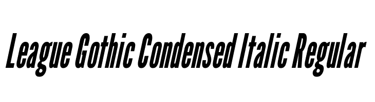 League Gothic Condensed Italic Regular Font