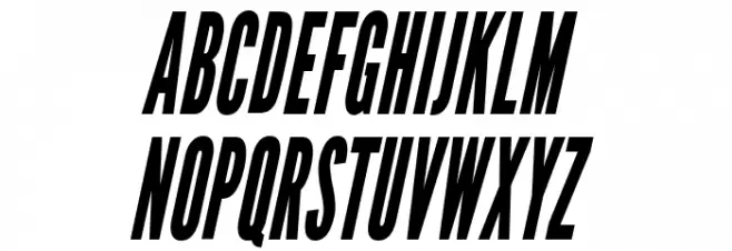 League Gothic Condensed Italic Regular Schriftart Groß