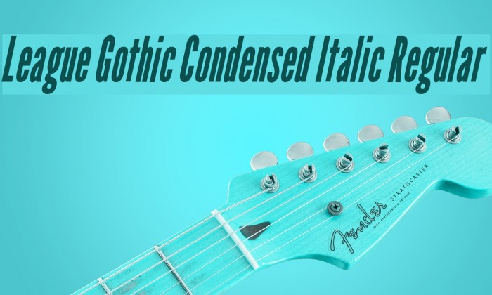League Gothic Condensed Italic Regular Font examples