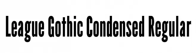 League Gothic Condensed Regular  Descarca Fonturi Gratis