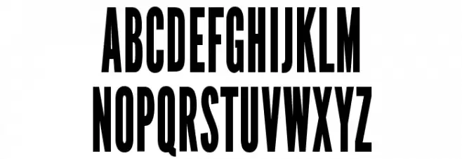 League Gothic Condensed Regular फ़ॉन्ट अपरकेस