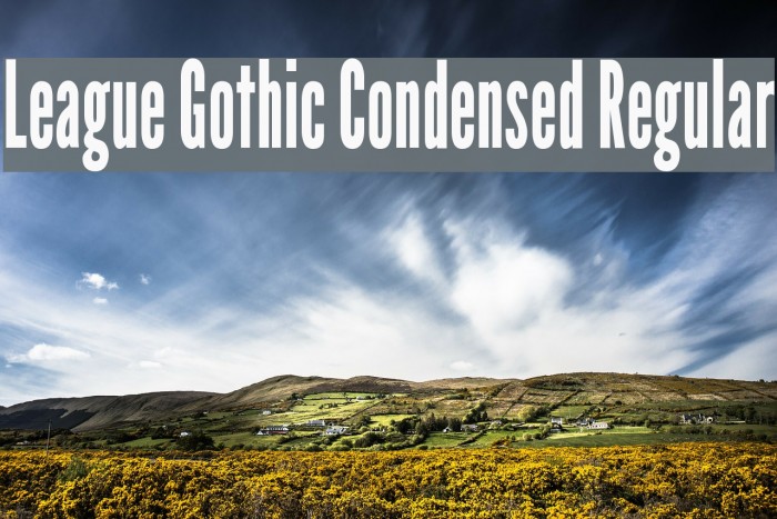 League Gothic Condensed Regular Example 1