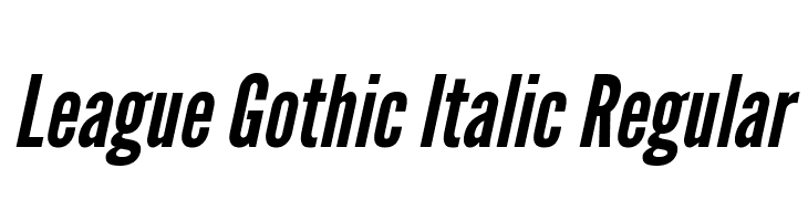 League Gothic Italic Regular Font