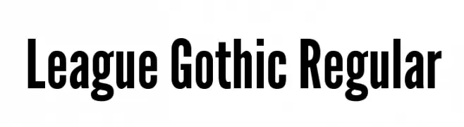 League Gothic Regular  les polices de caractères gratuit tlcharger