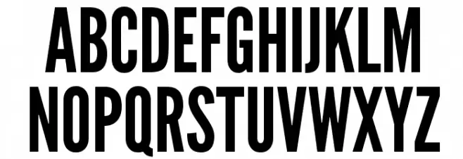 League Gothic Regular Polices MAJUSCULES