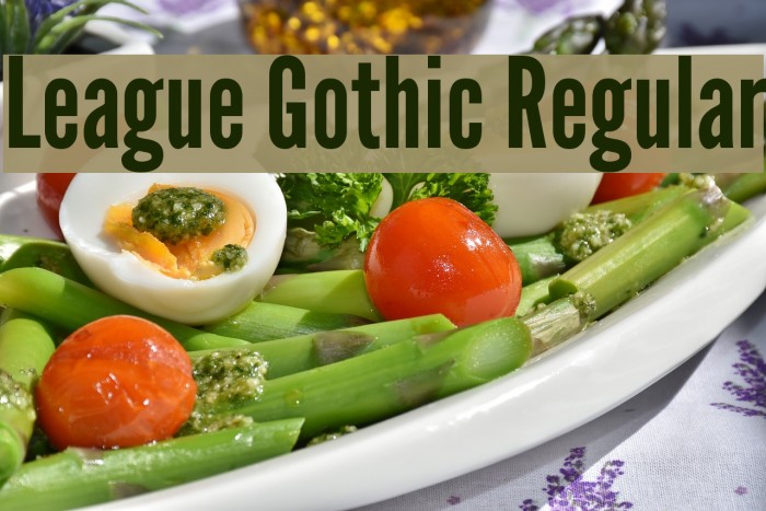 League Gothic Regular Font examples