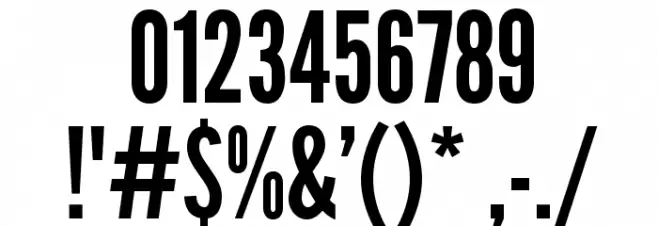 League Gothic Font OTHER CHARS