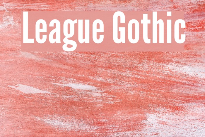 league gothic font pairing