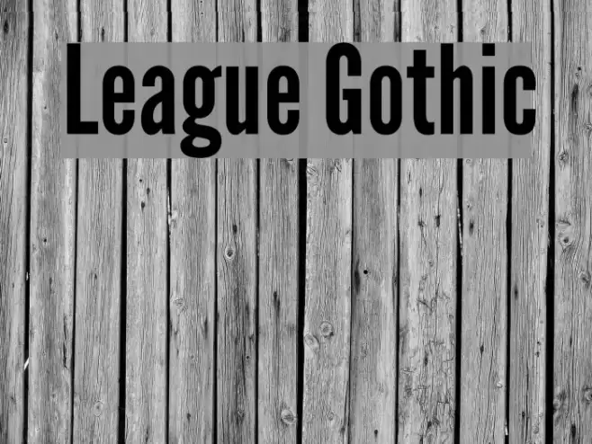 League Gothic Font examples