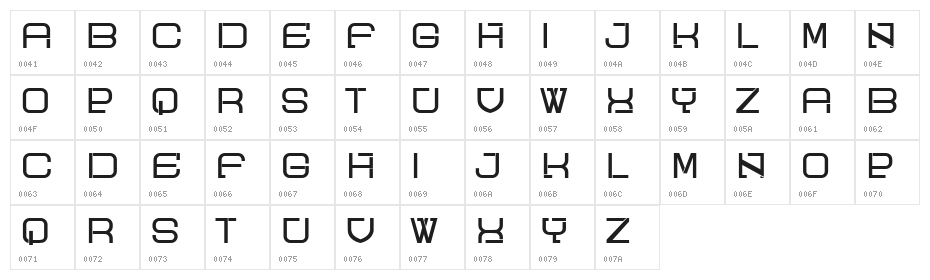 League Regular Character Map