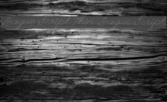 League Script Thin League Script Шрифта examples