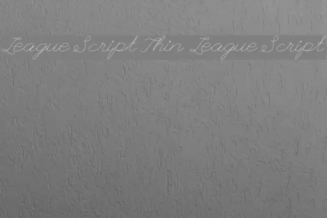 League Script Thin League Script Шрифта examples