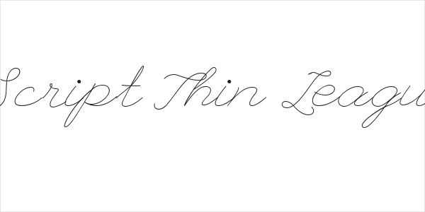 League Script Thin League Script Logo