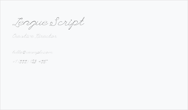 League Script Business Card