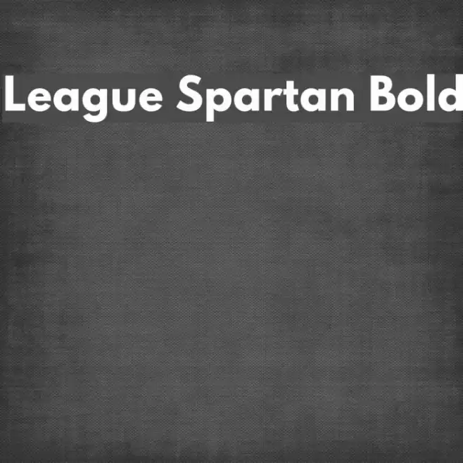League Spartan Bold Font examples