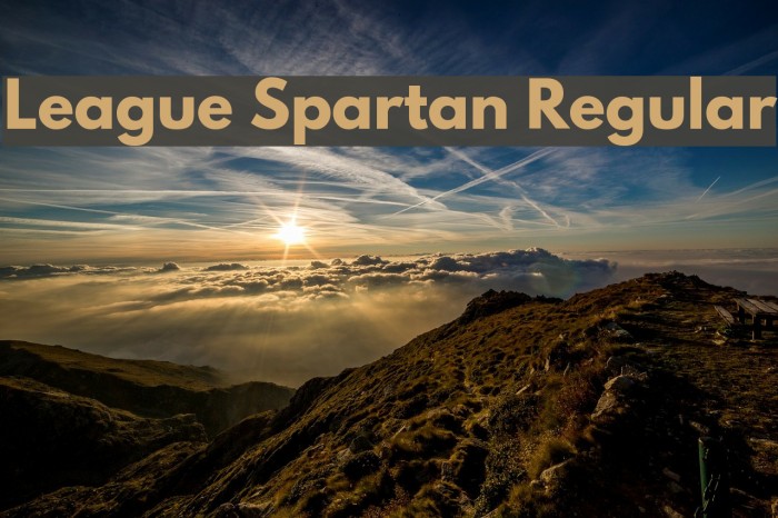 League Spartan Regular Font examples