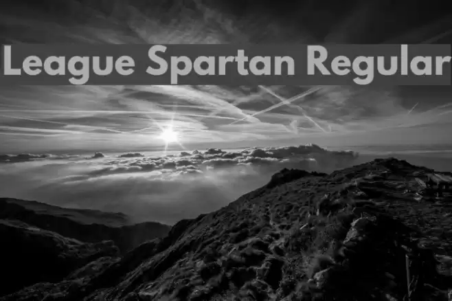 League Spartan Regular Font examples