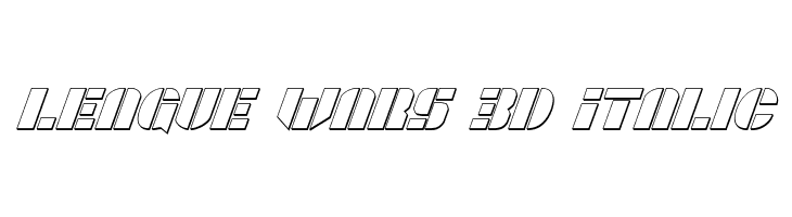 League Wars 3D Italic  Descarca Fonturi Gratis