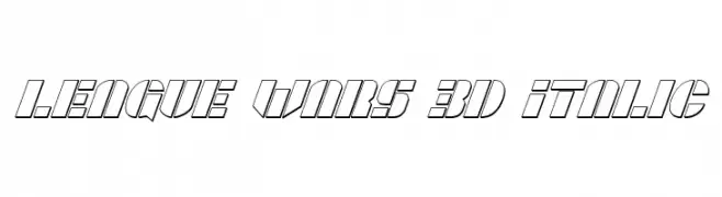 League Wars 3D Italic  Descarca Fonturi Gratis