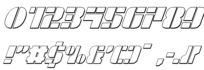 League Wars 3D Italic Font OTHER CHARS