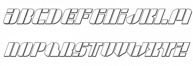 League Wars 3D Italic Caratteri MAIUSCOLE