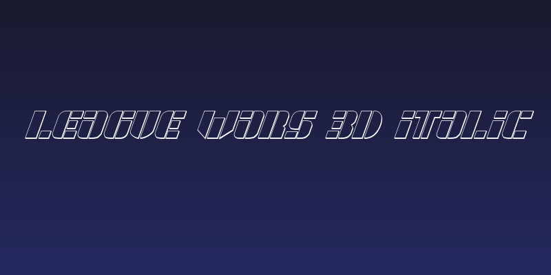 League Wars 3D Italic Social Header