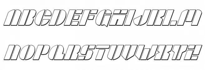 League Wars 3D Italic Font LOWERCASE