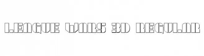 League Wars 3D Regular  Descarca Fonturi Gratis