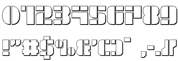 League Wars 3D Regular Font OTHER CHARS
