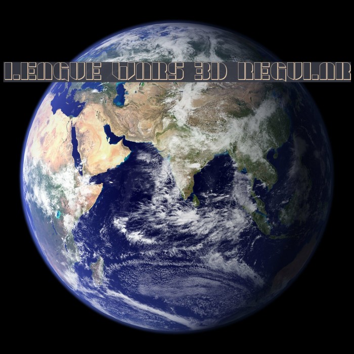 League Wars 3D Regular Font examples