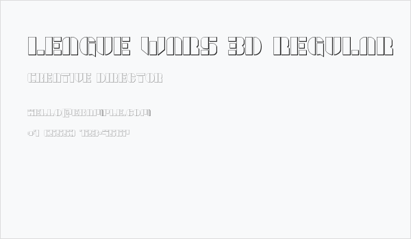 League Wars 3D Regular Business Card