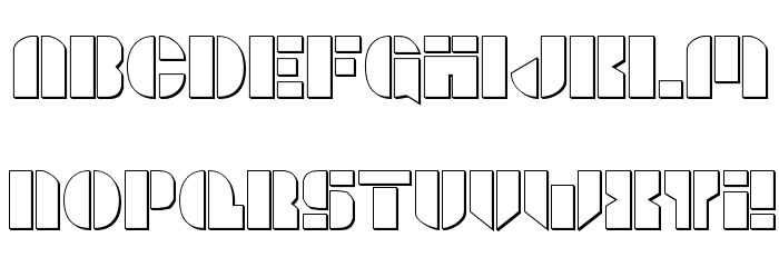 League Wars 3D Regular Font LOWERCASE