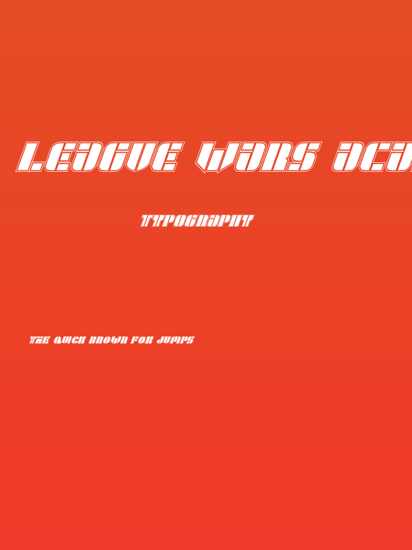 League Wars Academy Italic Poster