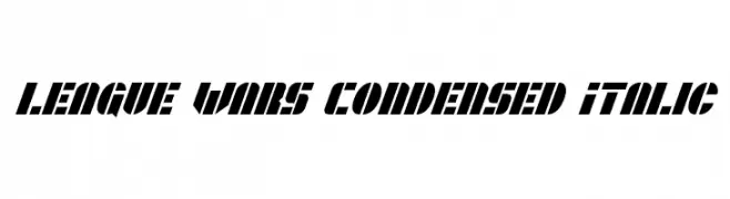 League Wars Condensed Italic  Fuentes Gratis Descargar