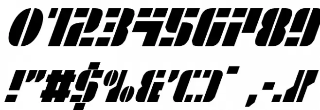 League Wars Condensed Italic Font OTHER CHARS