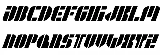 League Wars Condensed Italic Schriftart Groß