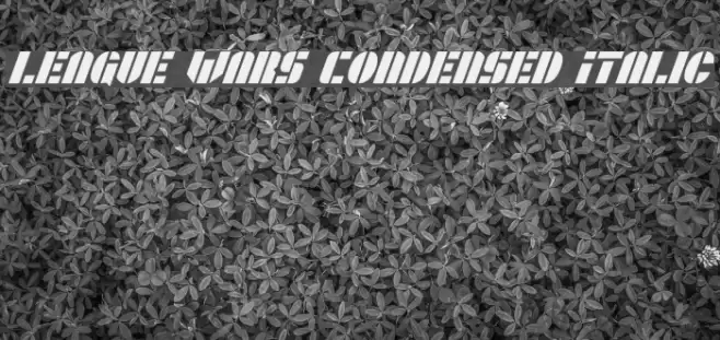 League Wars Condensed Italic Font examples